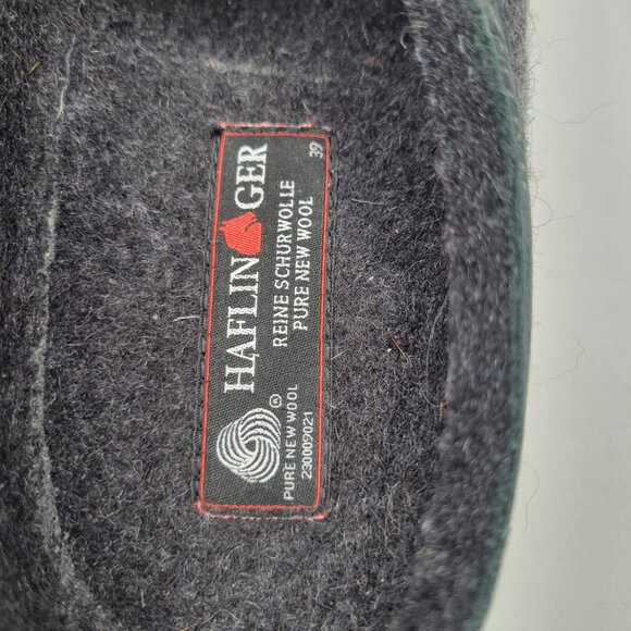 HAFLINGER GZL Charcoal Wool Felt Clog Size 39 Cork Winter Unisex - Picture 7 of 9